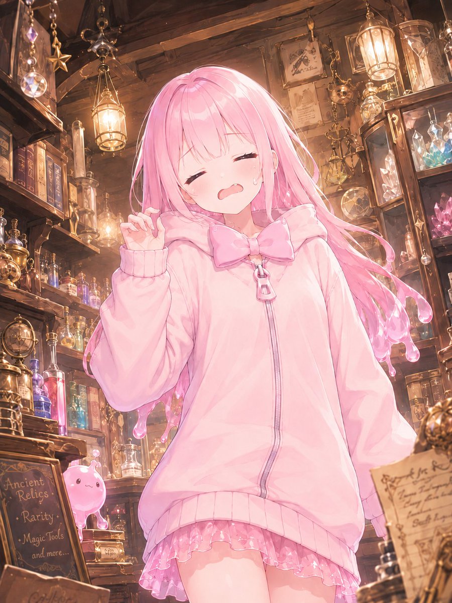 Girls' anime illustration, dreamy, warm, and cute