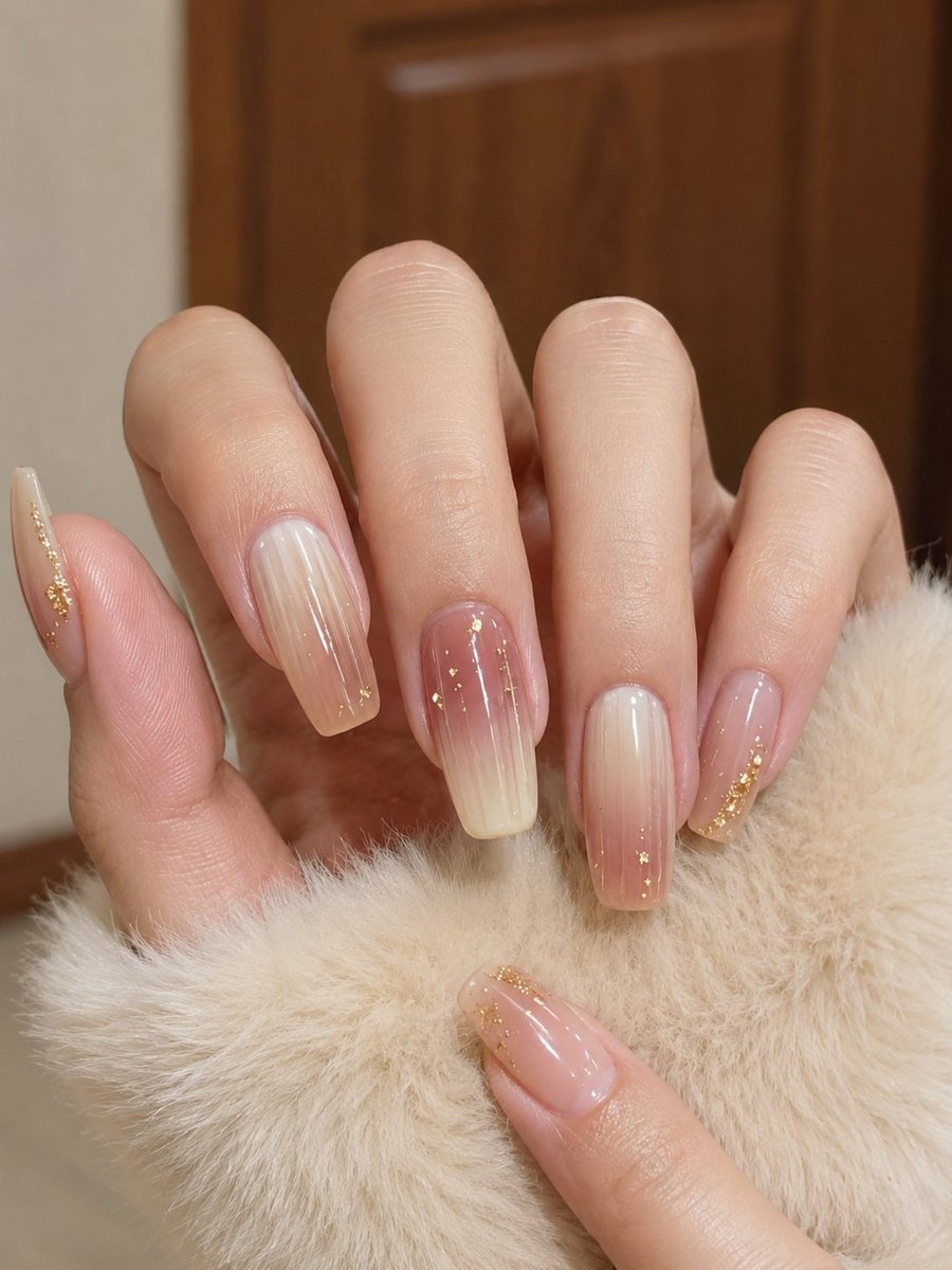 Realistic manicure hand retouching.