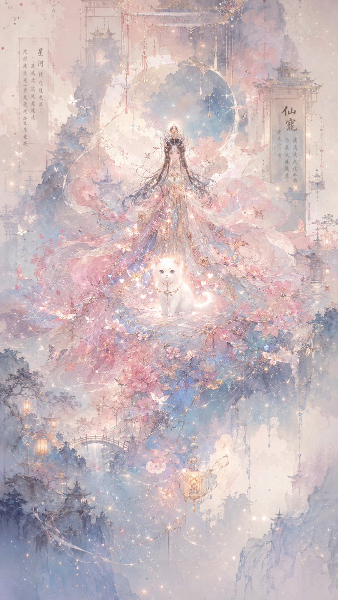 Character illustration watercolor dreamy warm