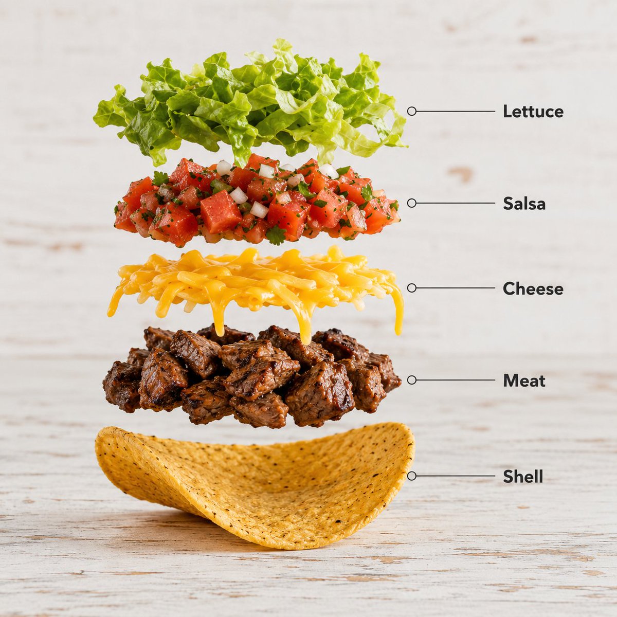 Food realistic infographic