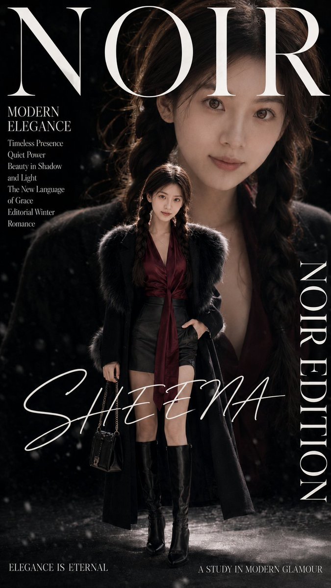 Portrait Realistic Cover Dark Snow High-end