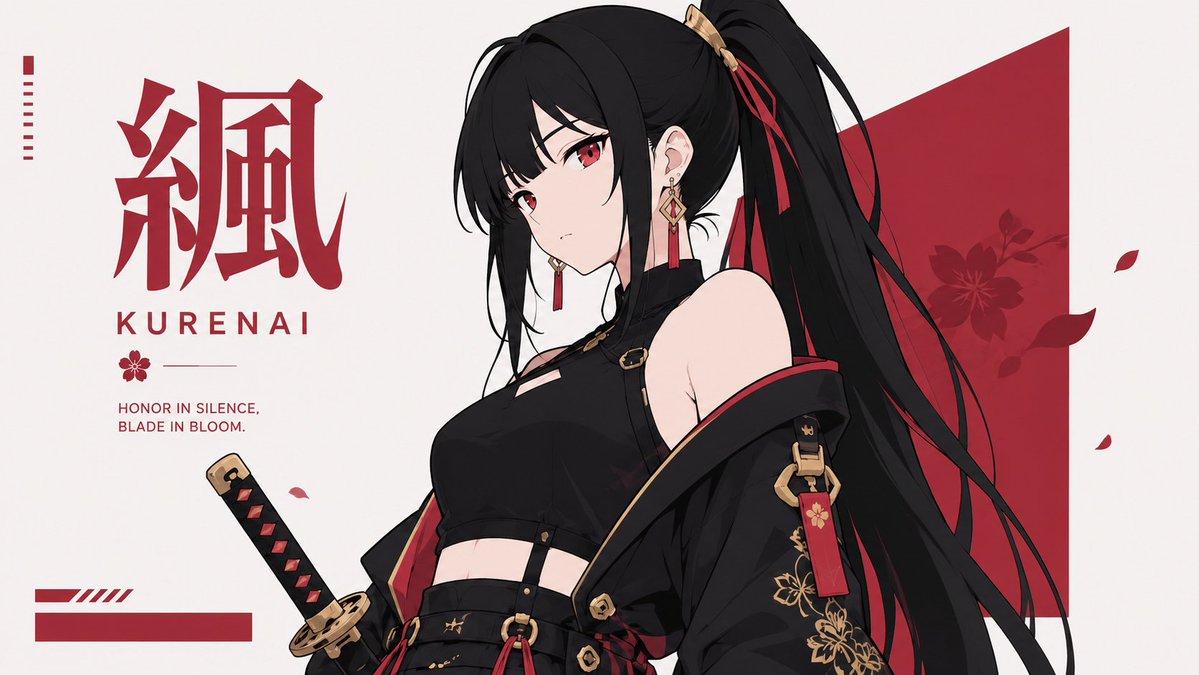 Character Anime Poster Cool-toned Elegant
