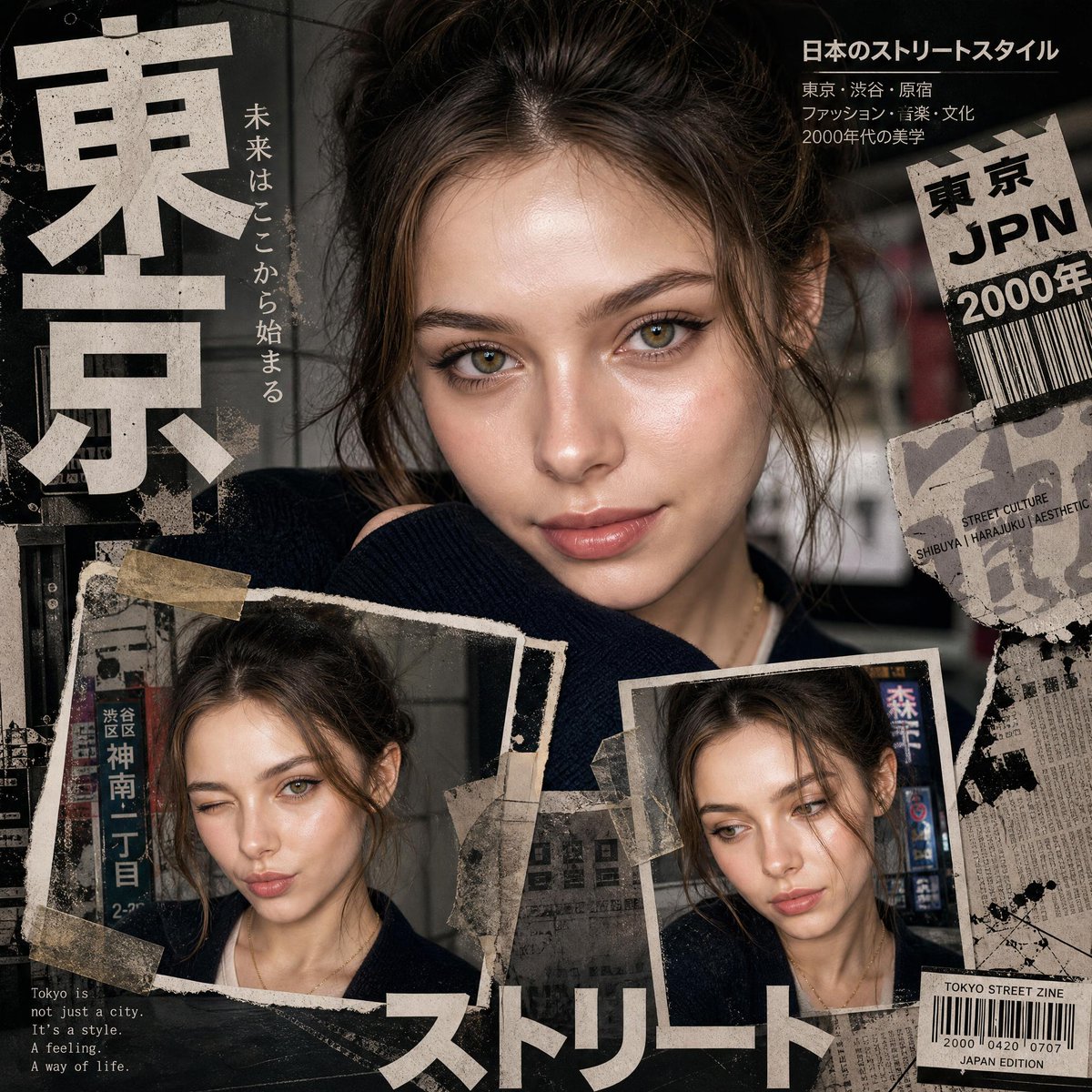 Portrait poster cinematic street urban high-end