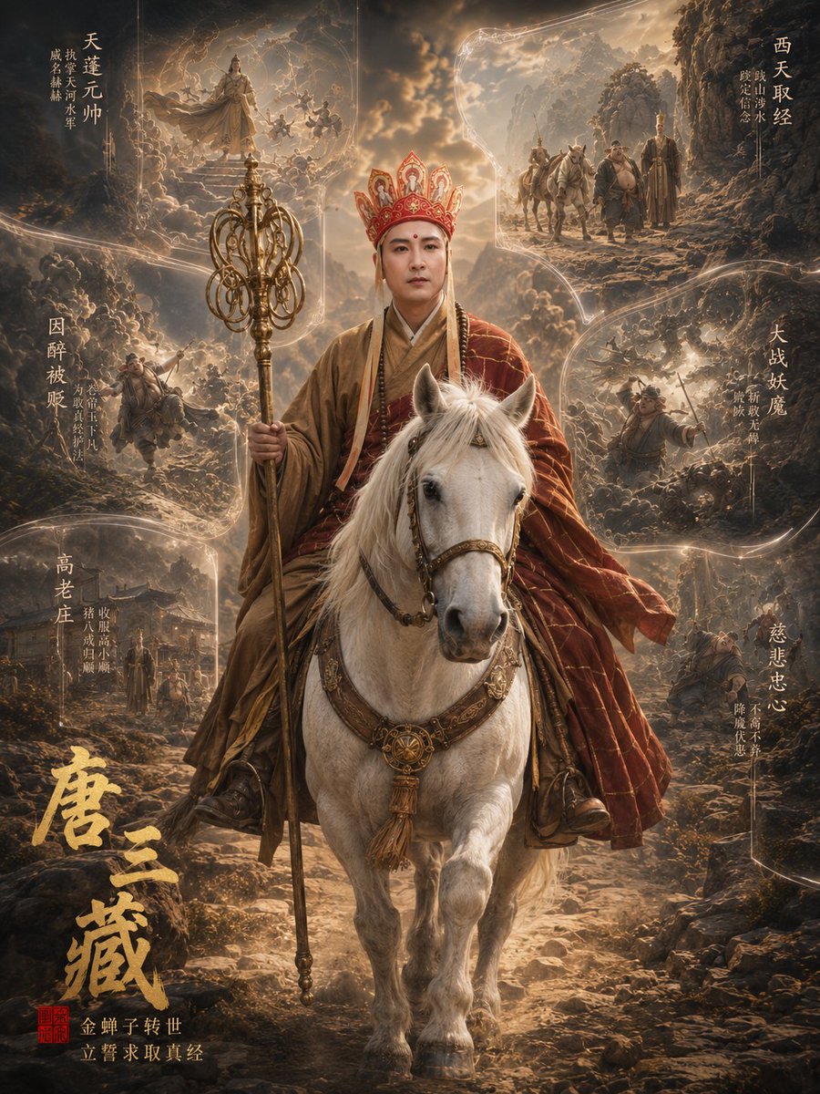 Character 3D poster mountain elegant