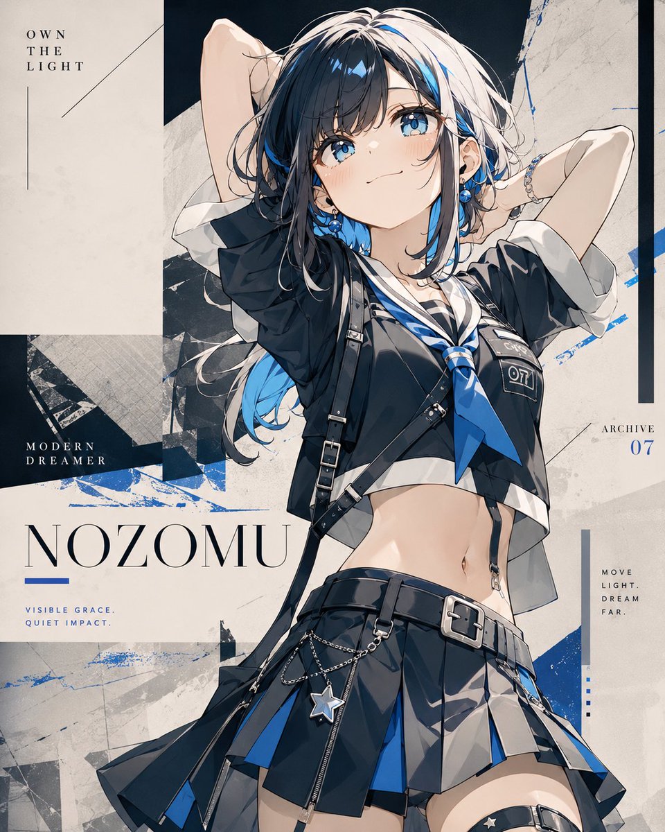 Girl Anime Poster Elegant.