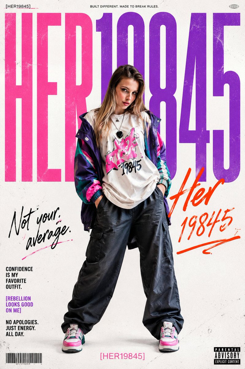 Portrait poster cover street retro
