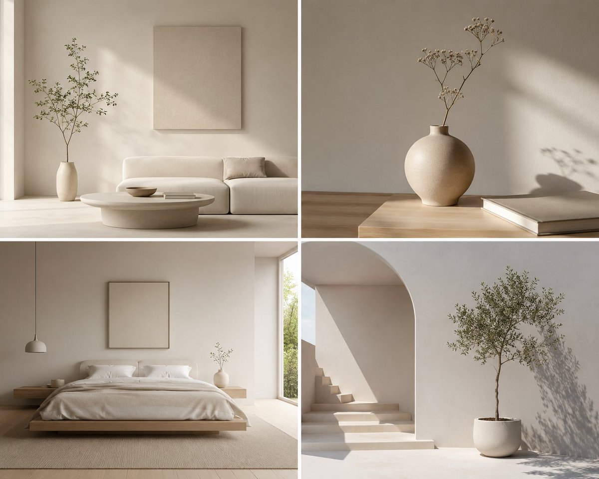 Minimalist design scene