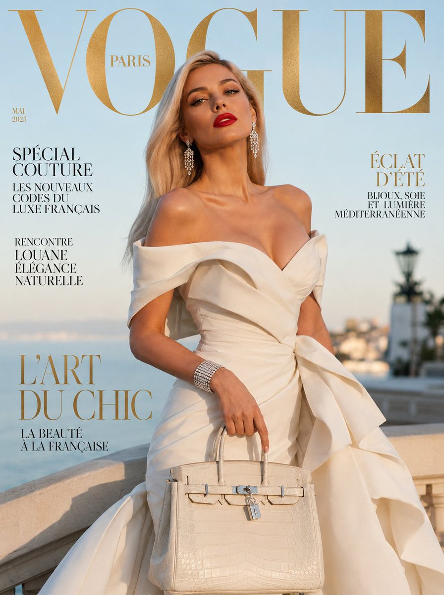 Woman realistic cover elegant