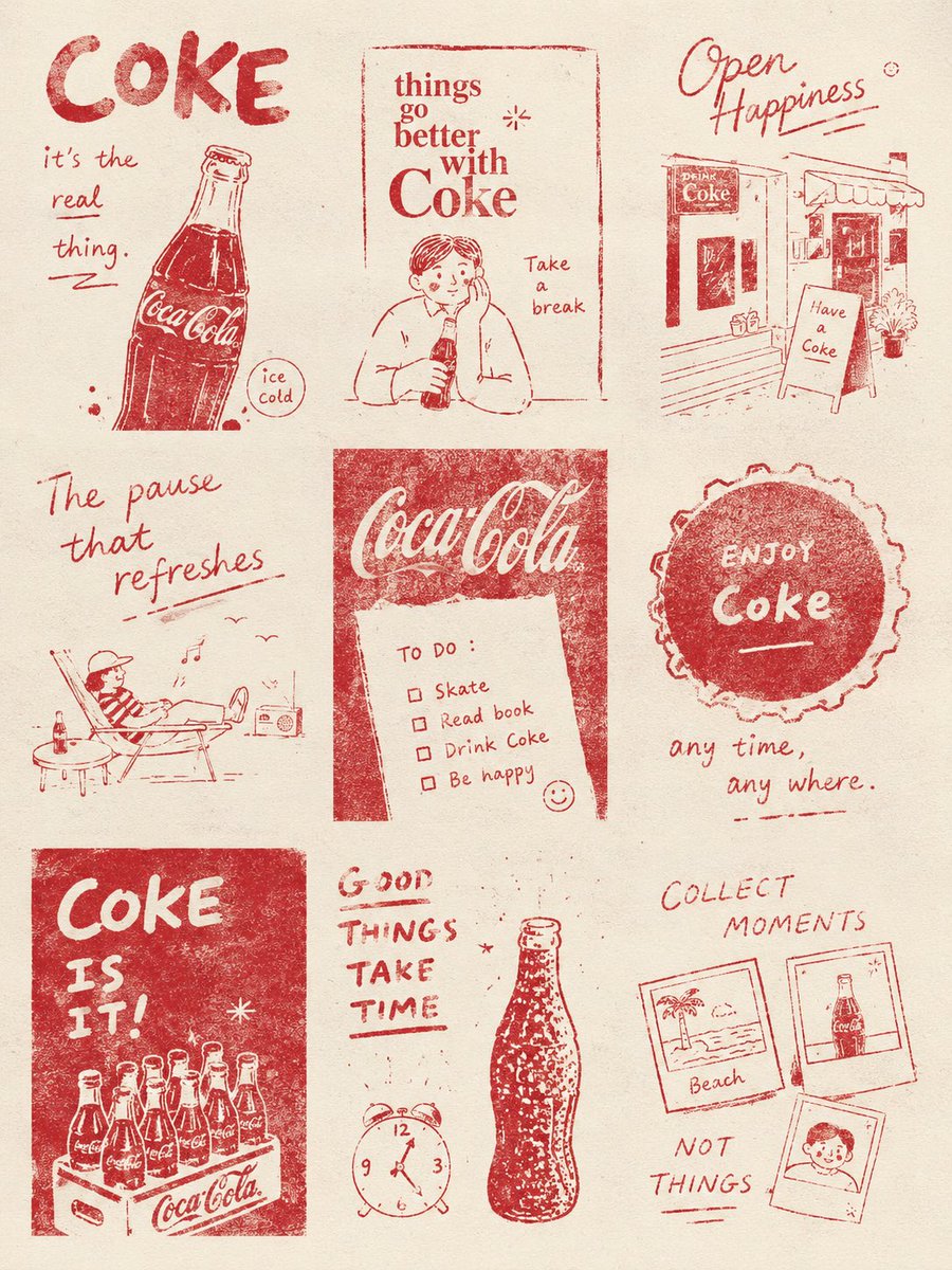 Magazine collage style brand visual