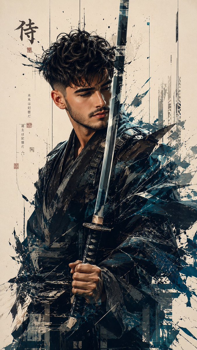 Portrait, cinematic illustration, futuristic, cool-toned, elegant