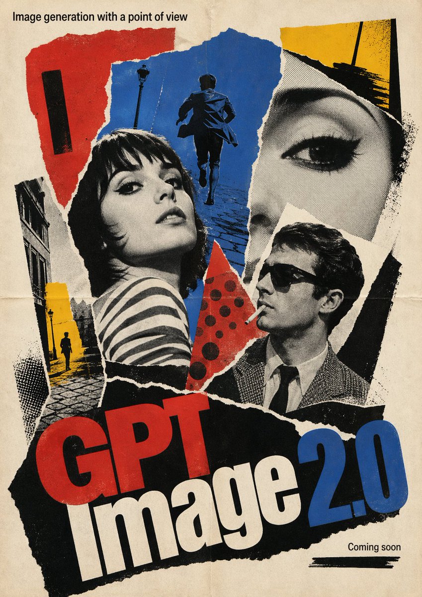 1960s French New Wave film poster