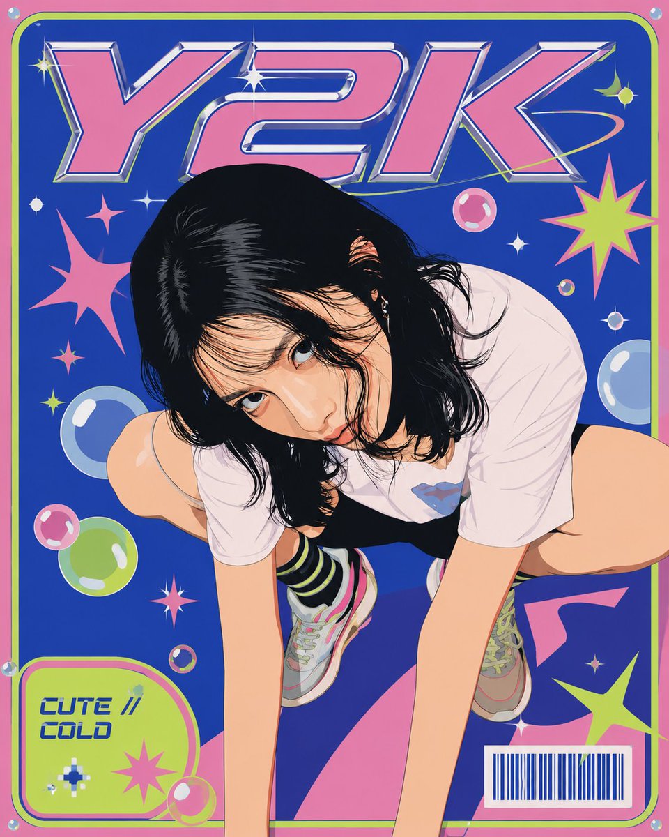 Character Anime Illustration Retro Neon Cute