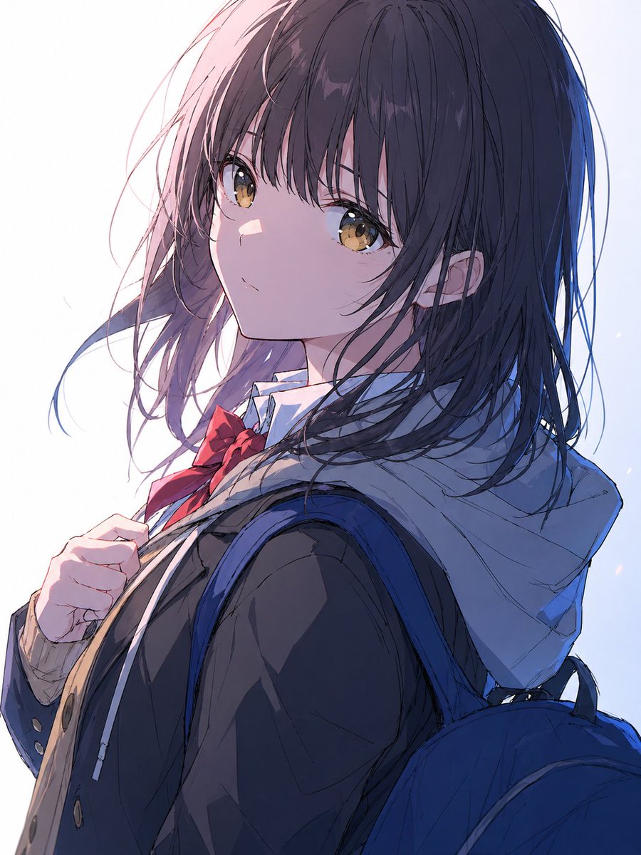 Portrait anime illustration cool tone
