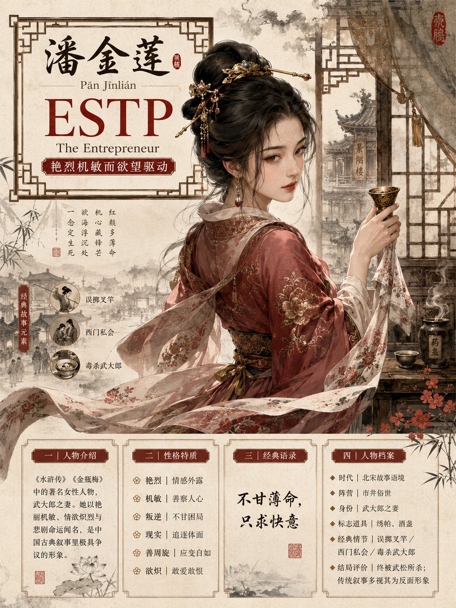 Character poster infographic cyberpunk warm elegant