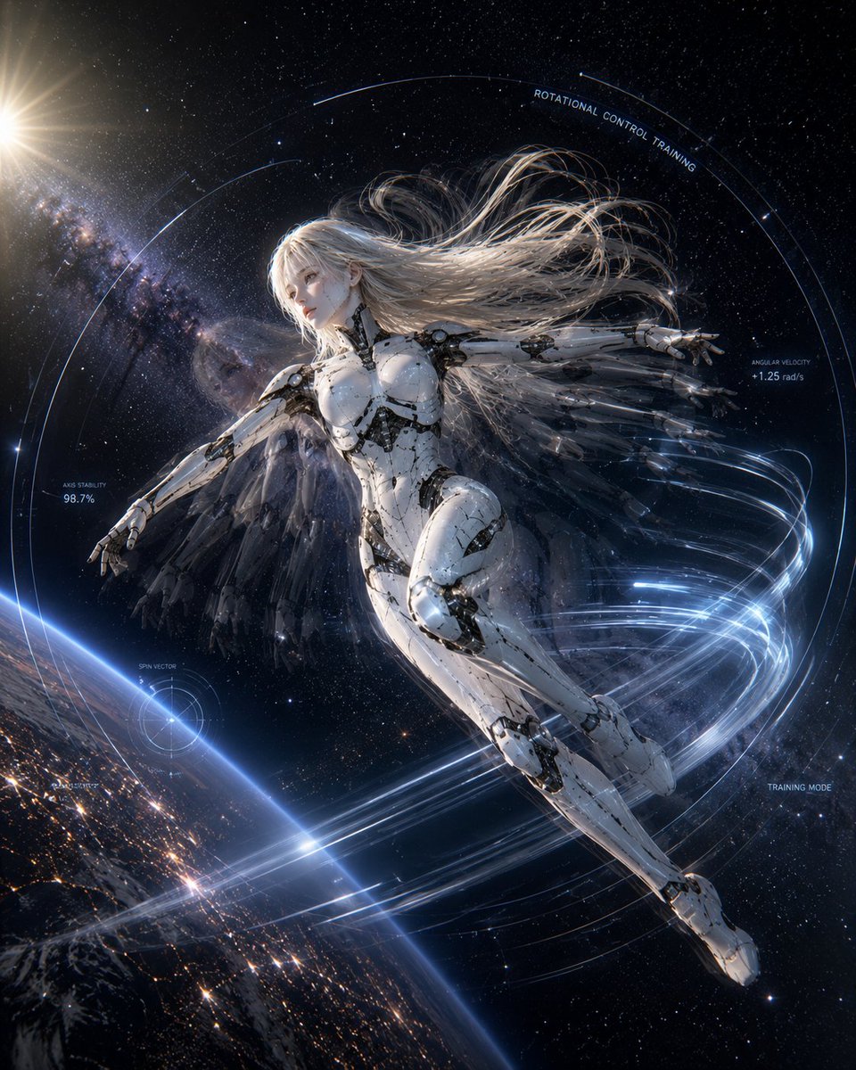 Spaceship female android concept design