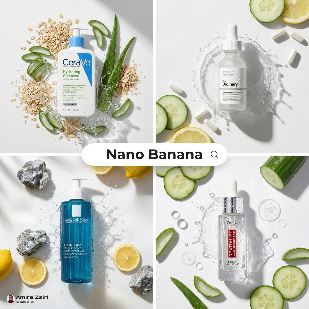 Skincare flat lay photography