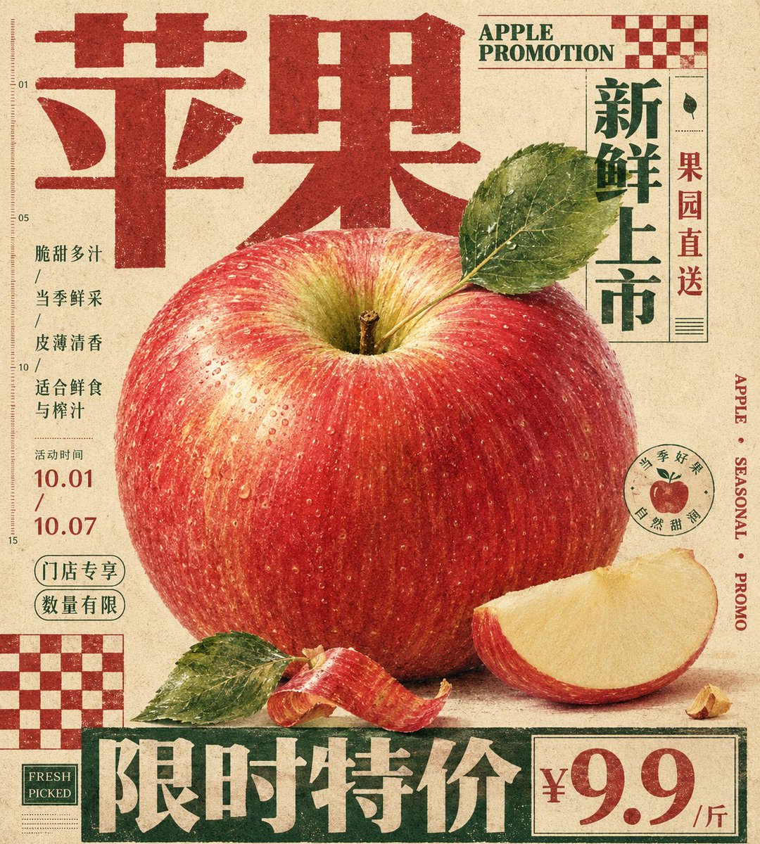 Retro Textured Print Poster