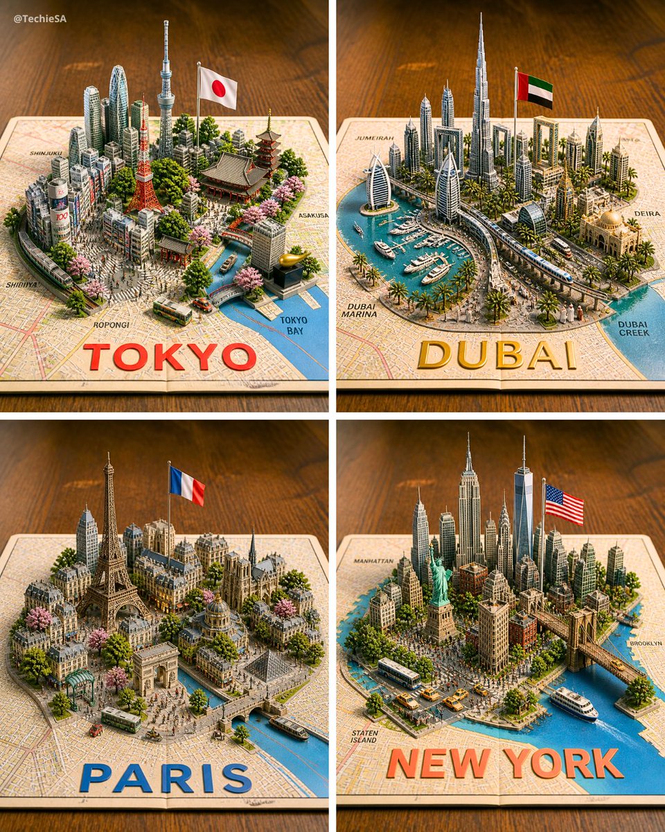 Architecture 3D city warm