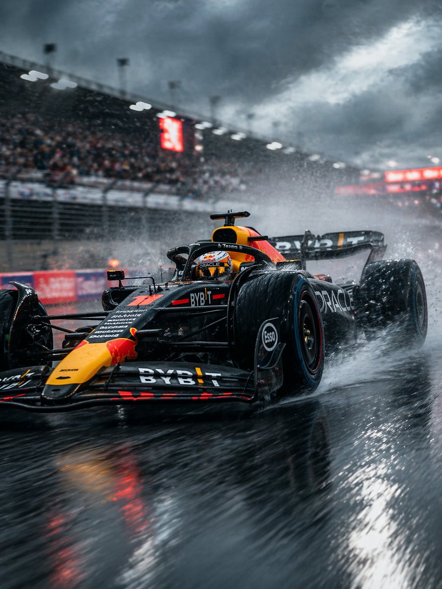 Car realistic cinematic rain cool tone