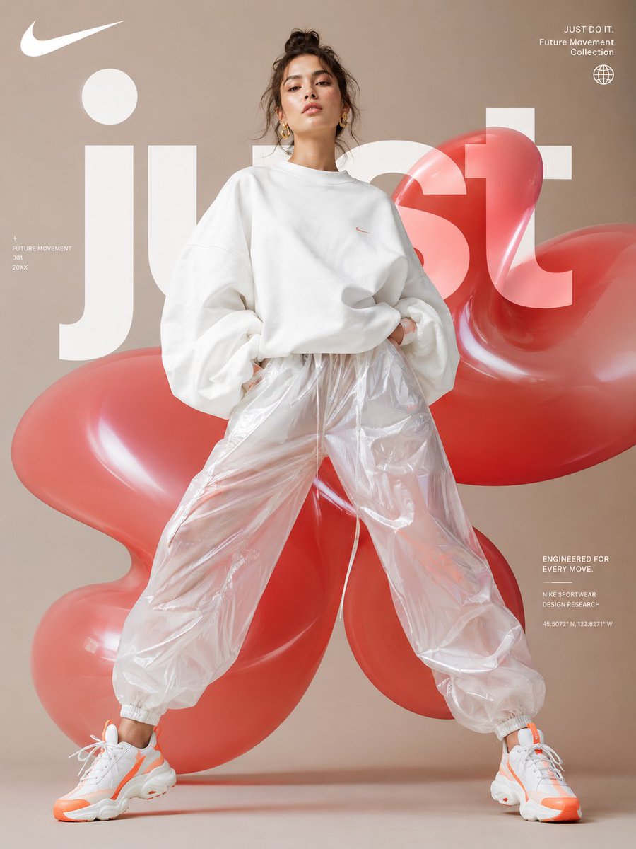 Futuristic sports fashion poster