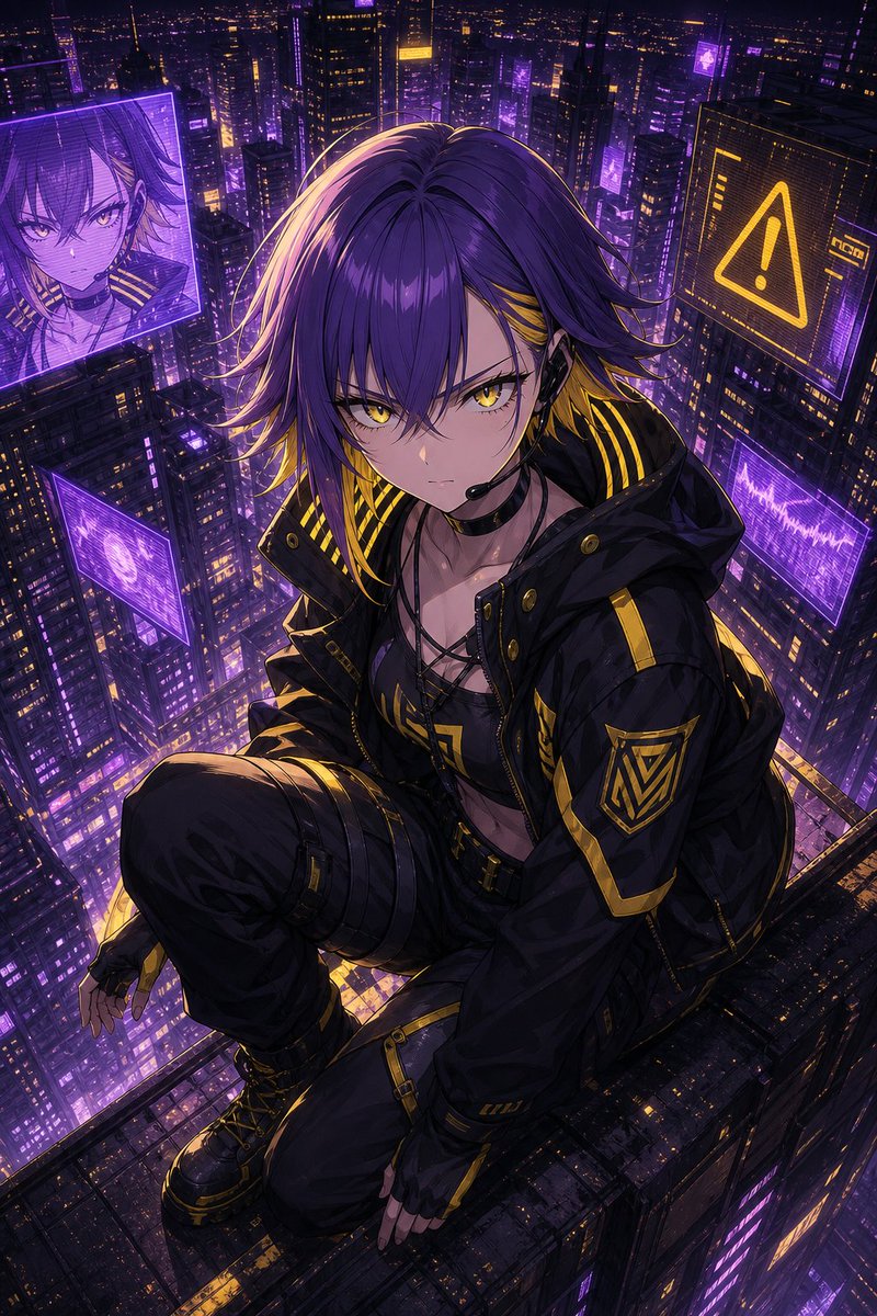Female anime cyber cyberpunk futuristic melancholic