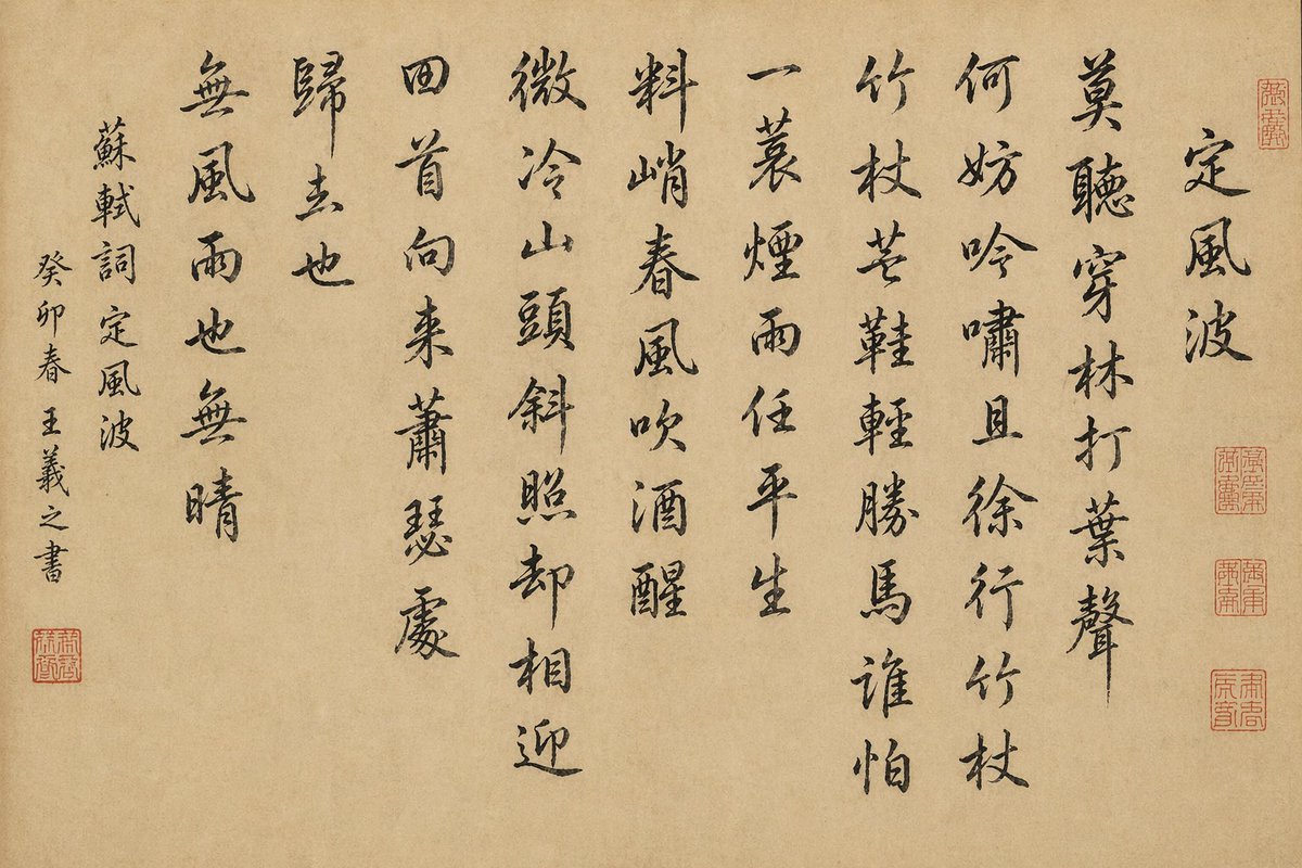 Ancient paper calligraphy scroll