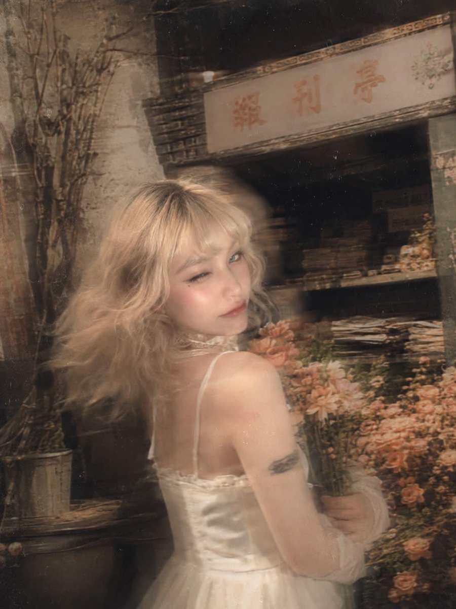 Woman, cinematic film feel, retro, dreamy