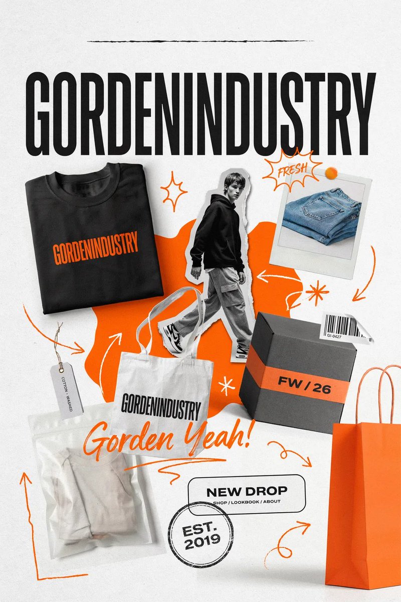 Streetwear brand new drop collage poster