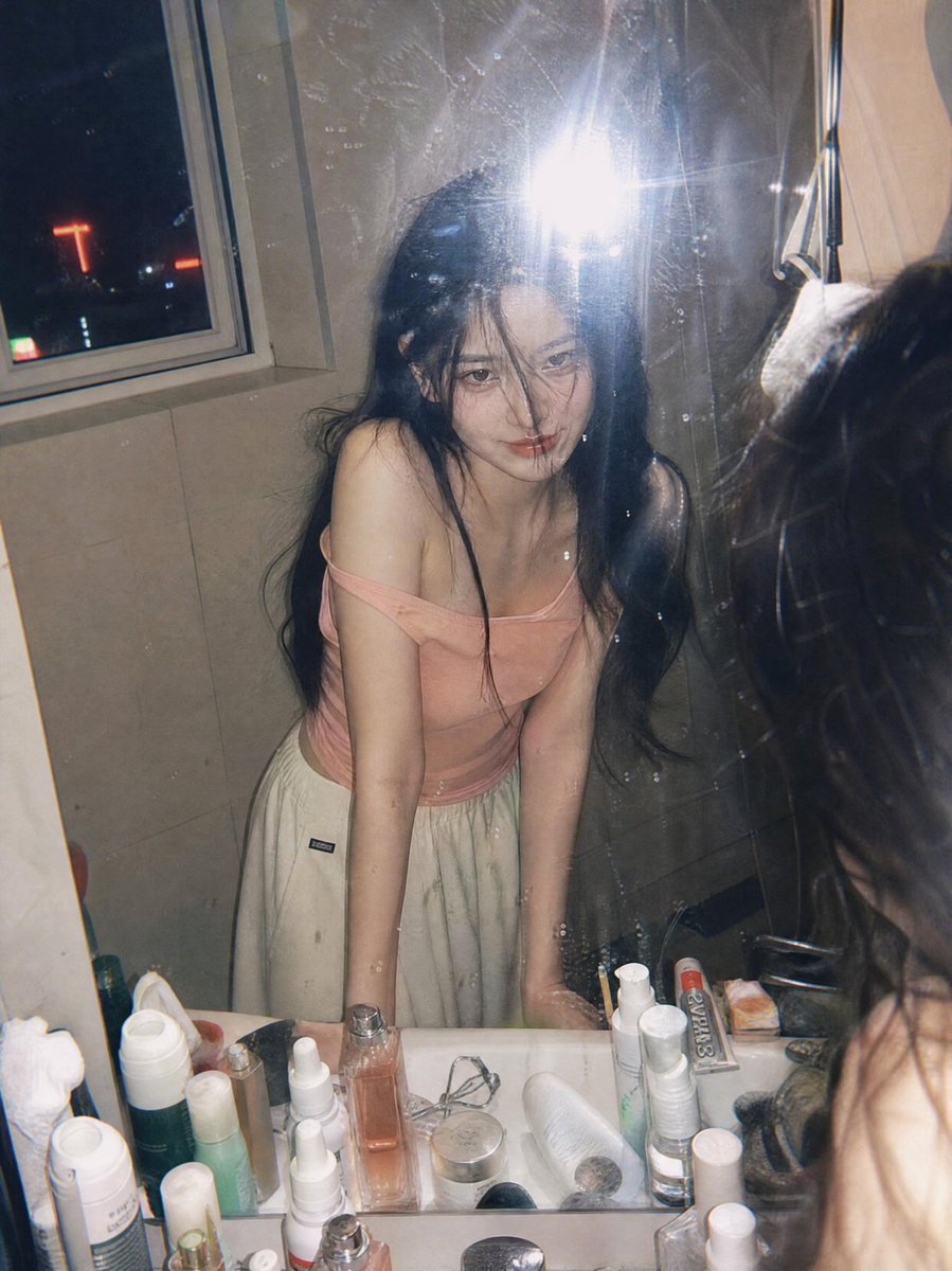 Portrait, film, realistic, neon, night, gentle.