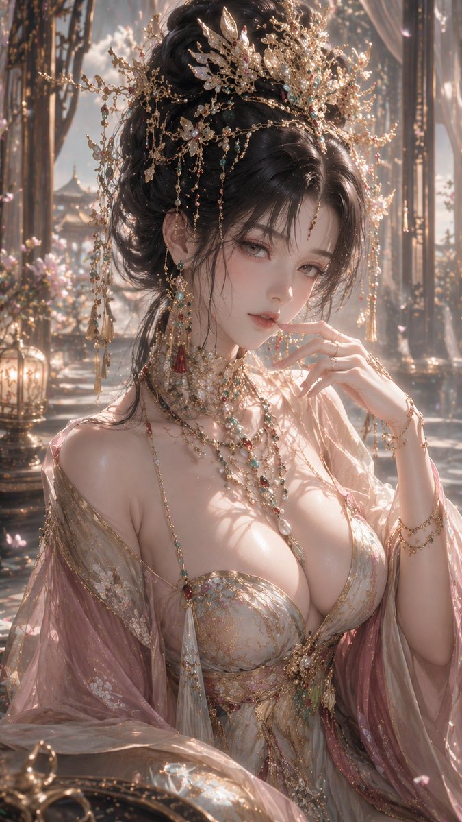 Portrait, 3D, anime, cool tone, dreamy, elegant.