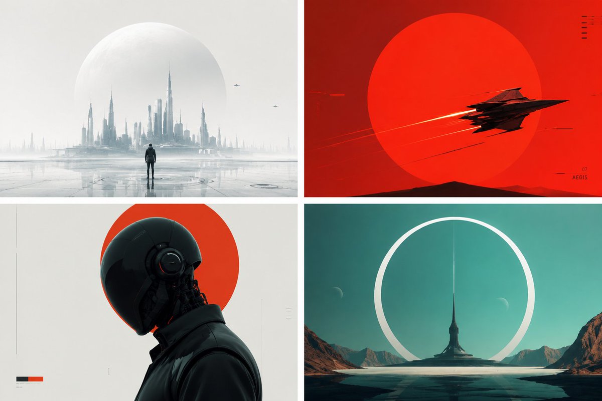 Minimalist futuristic concept art