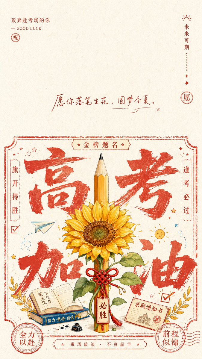 Gaokao Cheer Poster Wallpaper.