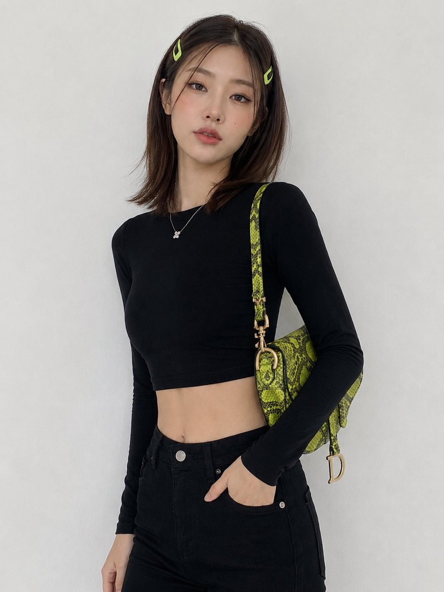 Korean fashion model studio portrait