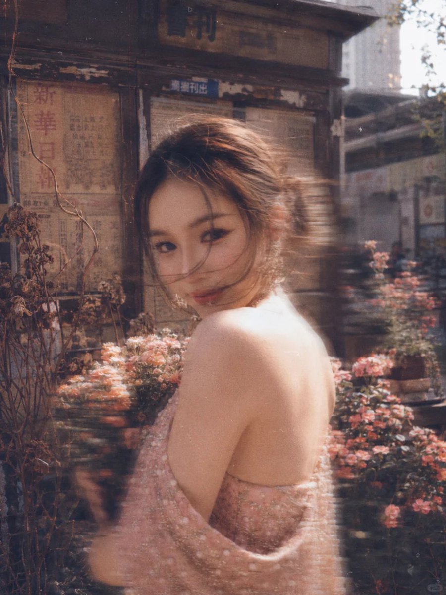 Girl, film, retro, cool tone, cute