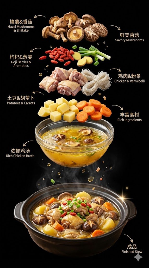 Viral Chicken Stewed with Mushrooms Advertisement