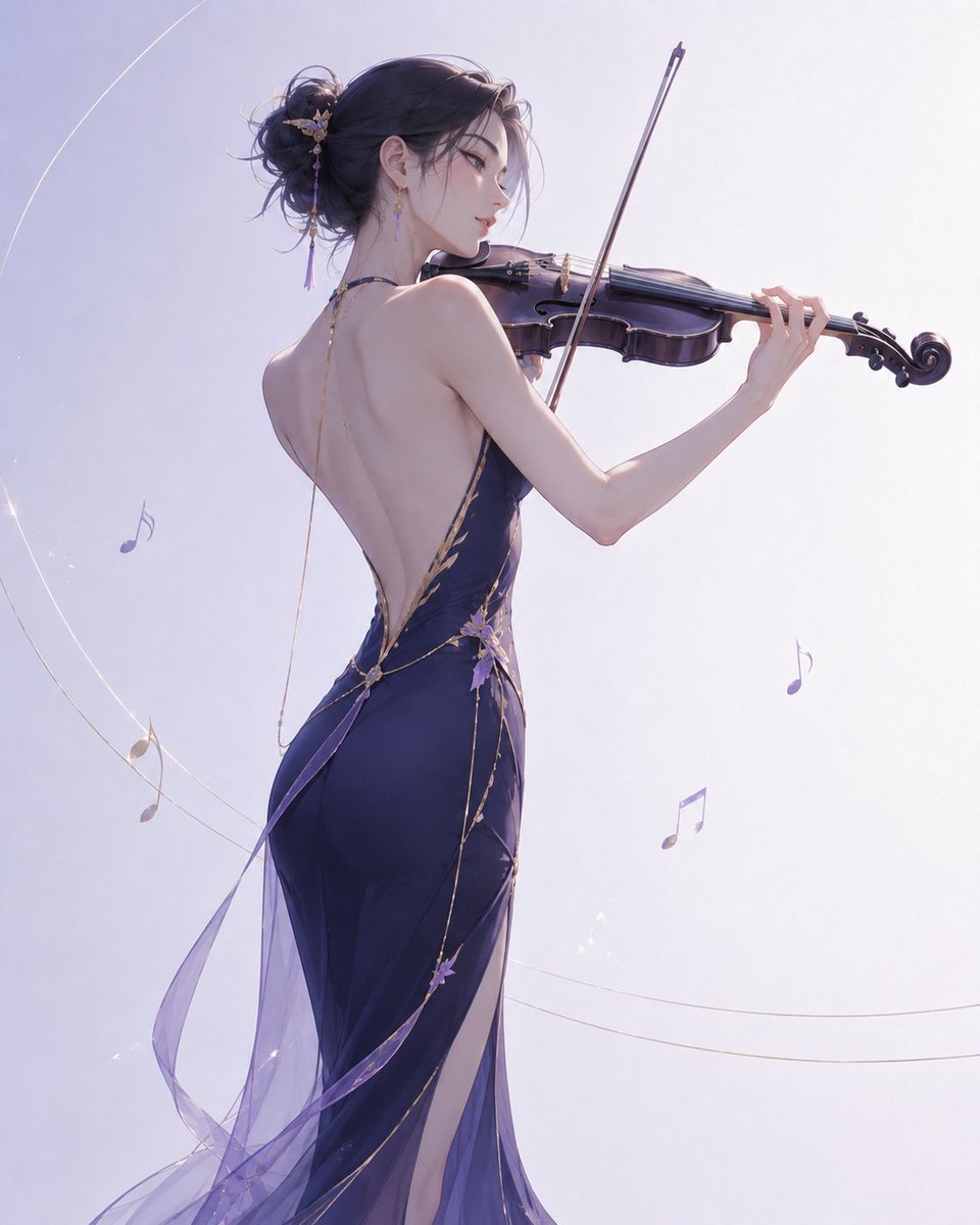 Female illustration minimalist cool-tone elegance