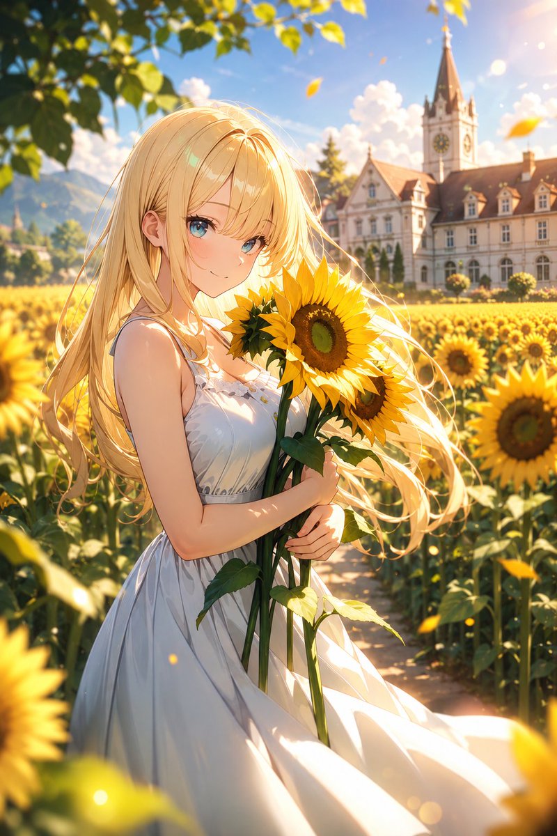 Architecture anime illustration dreamy warm elegant