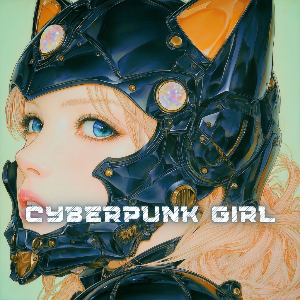 Girl anime illustration cyberpunk