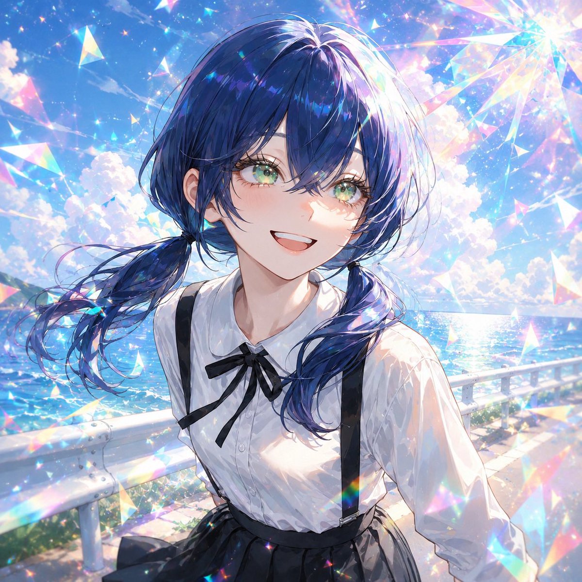 Portrait anime cover ocean dreamy