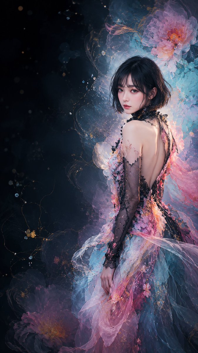 Portrait cinematic realistic dreamy night scene melancholic