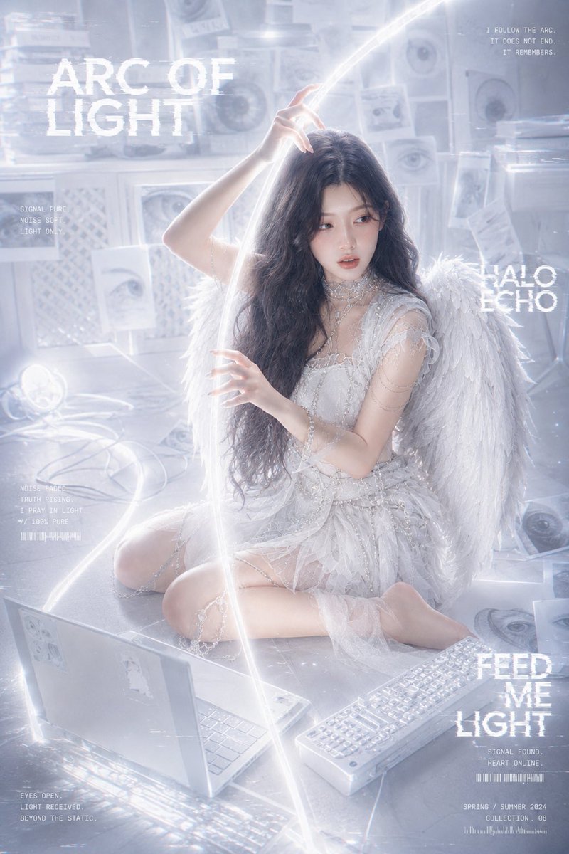 Portrait cinematic cyber cool-tone dreamy elegant
