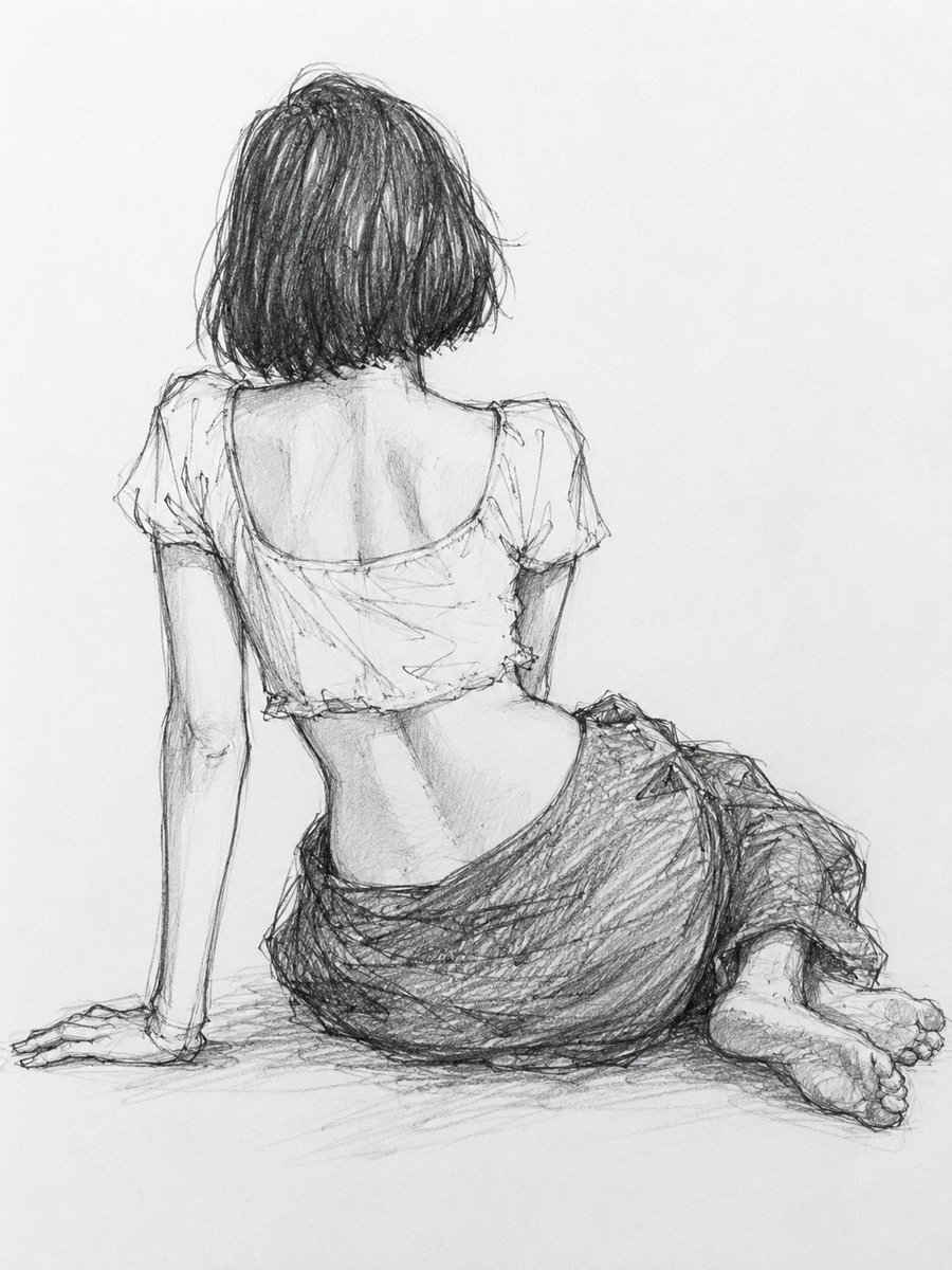 Female graffiti hand-drawn