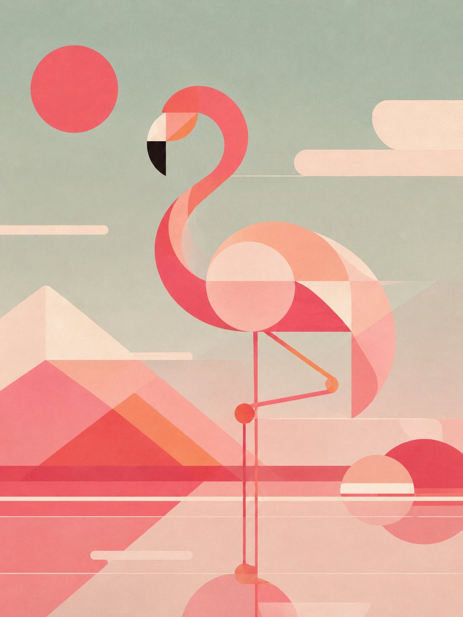 Bird minimalist poster mountain elegant