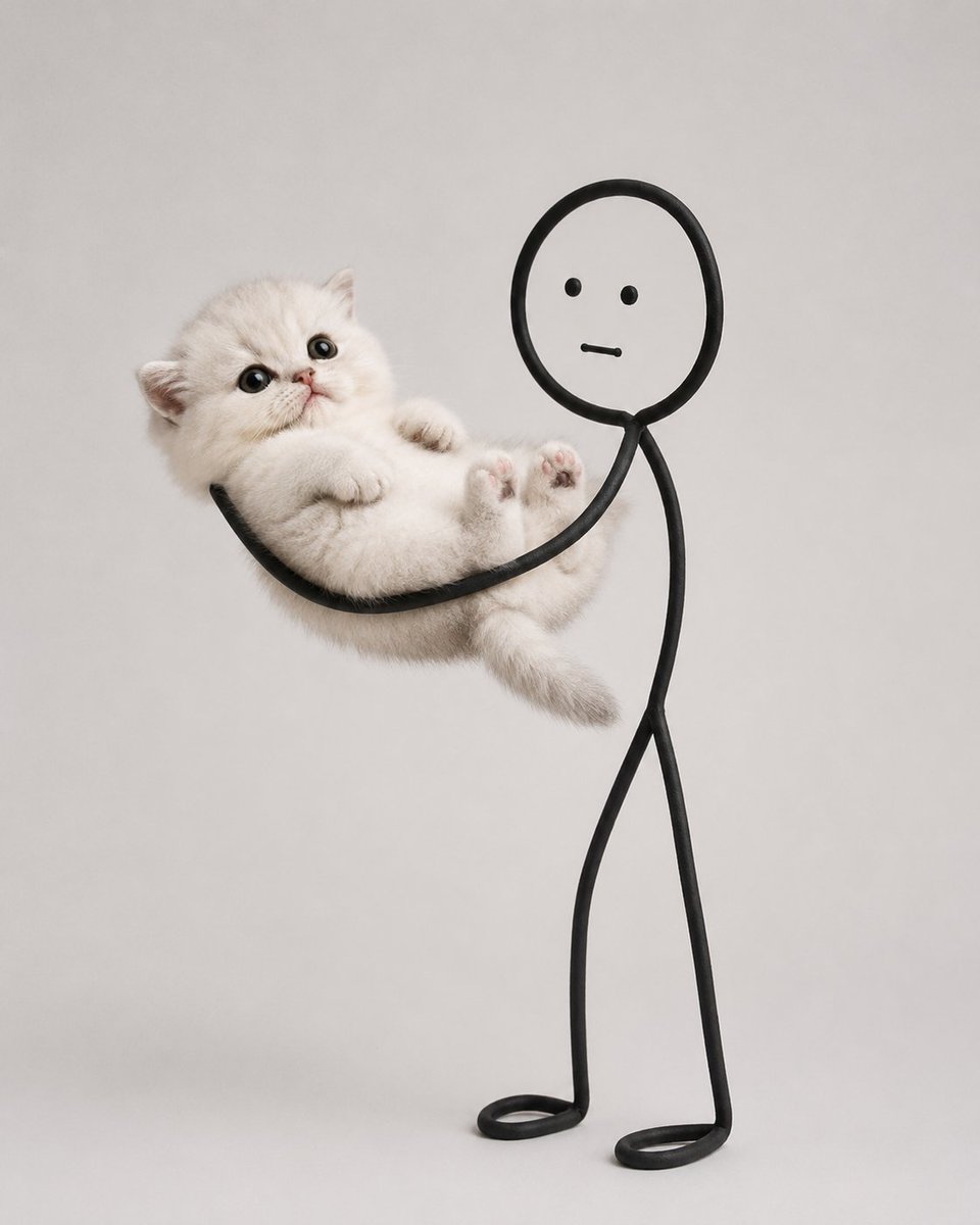 Cat realistic minimalist studio cute
