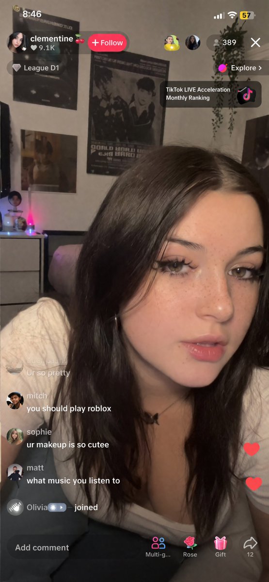 Young female streamer
