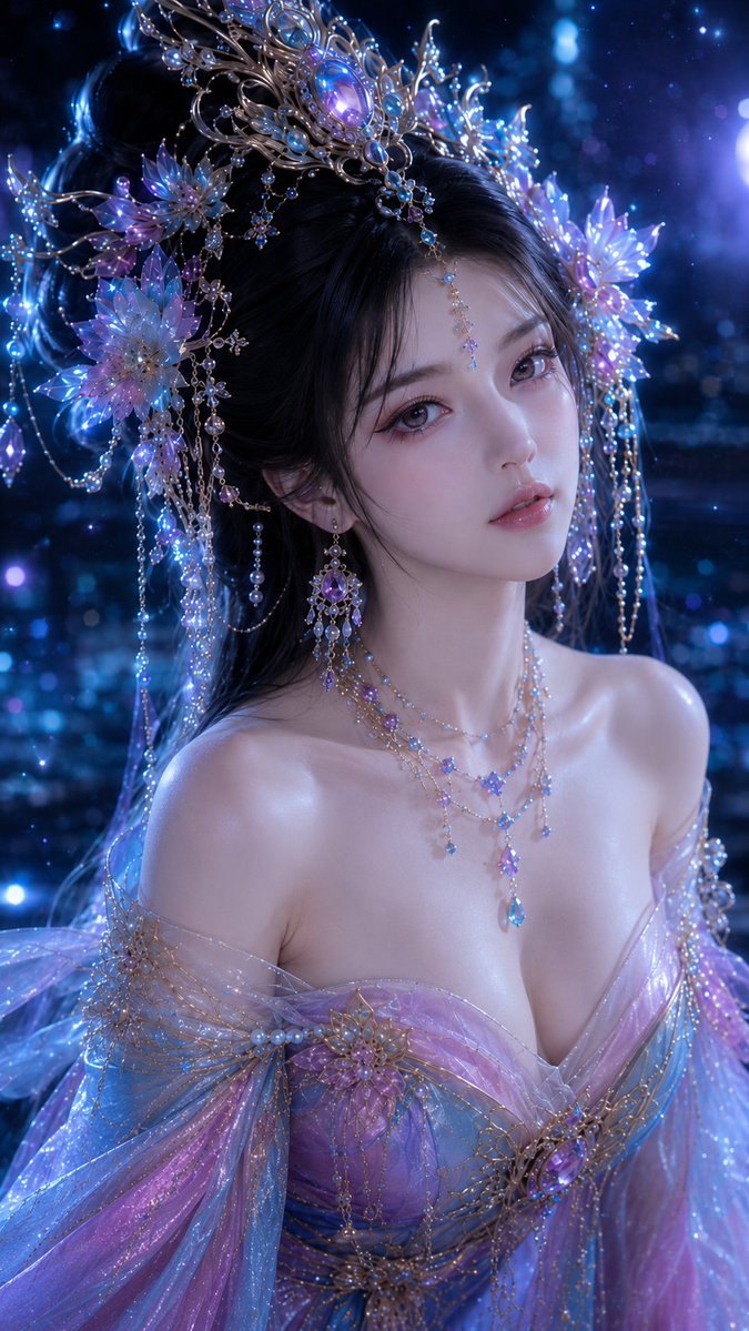 Portrait 3D anime dreamy cool tone high-end