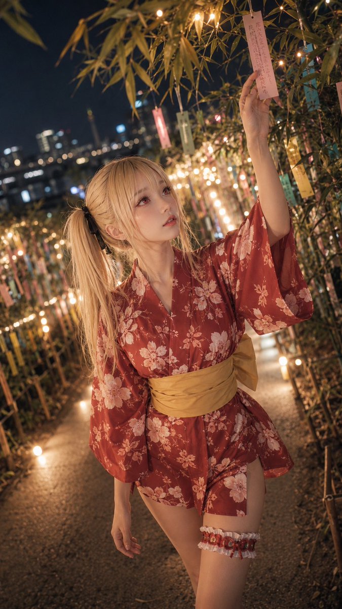 Portrait Cinematic Anime Night Scene