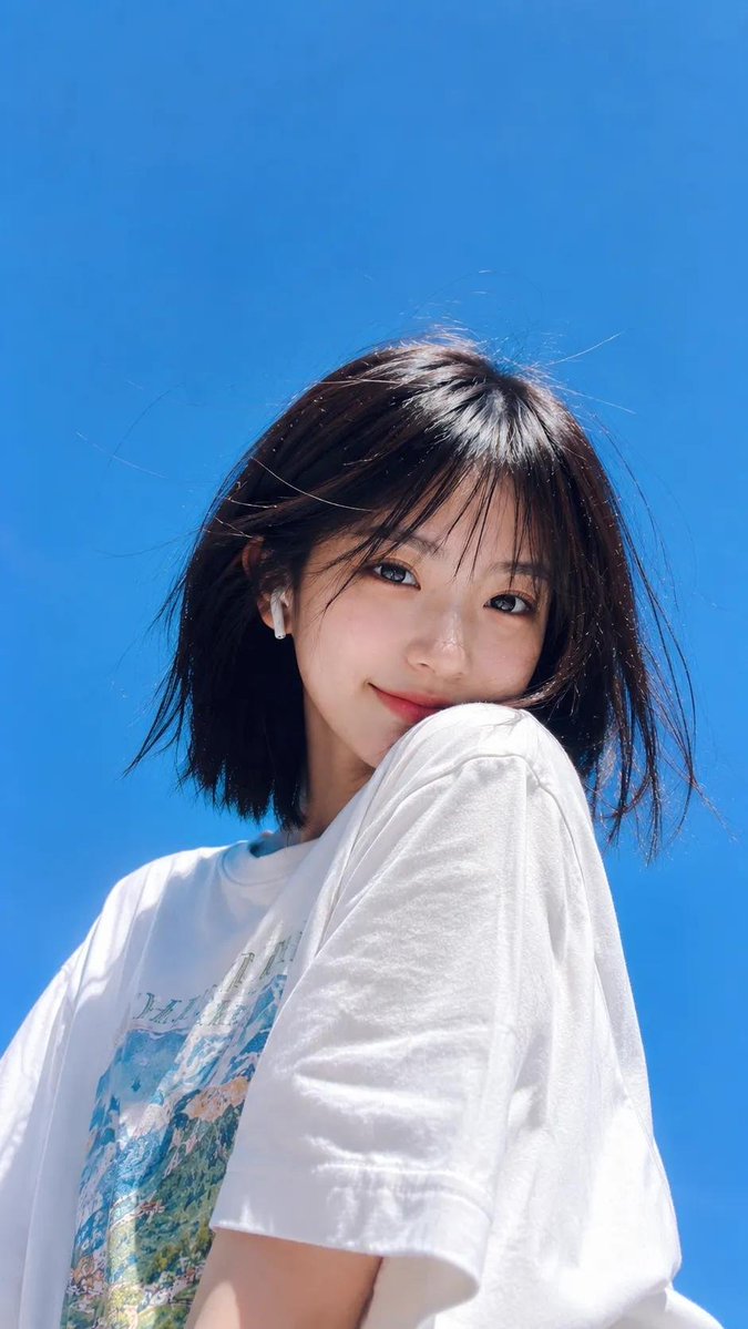 Portrait realistic minimalist cute