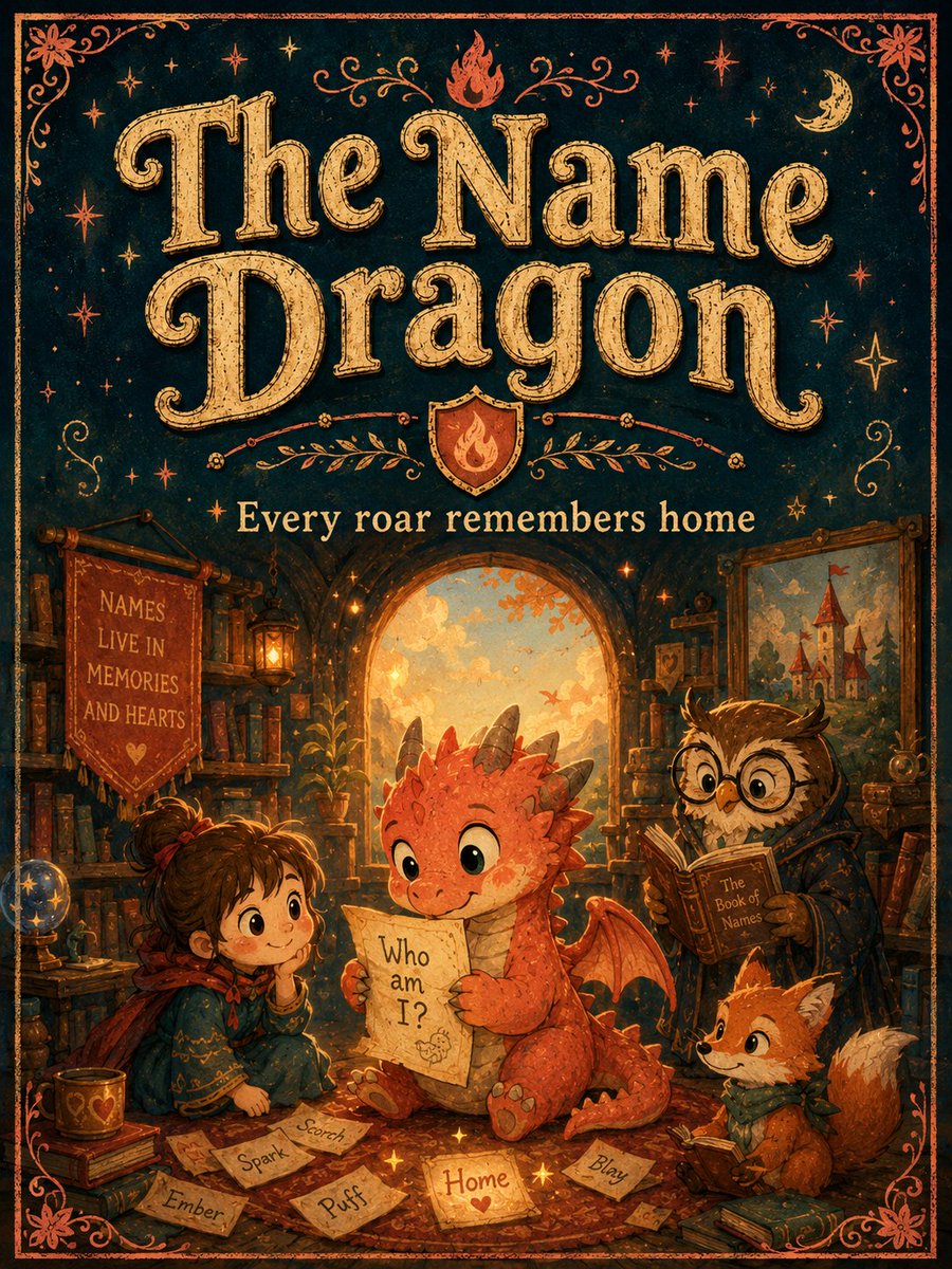 Dragon illustration poster retro warm cute