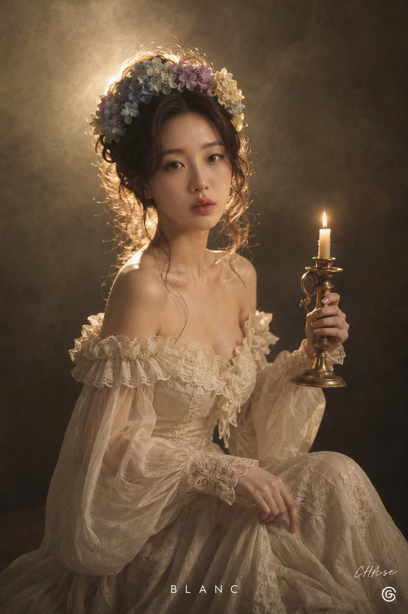 Character film oil painting retro interior dreamy